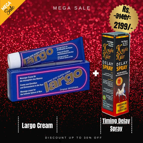 Pack Of 2 Long Last Tablets + Largo  Cream Playful