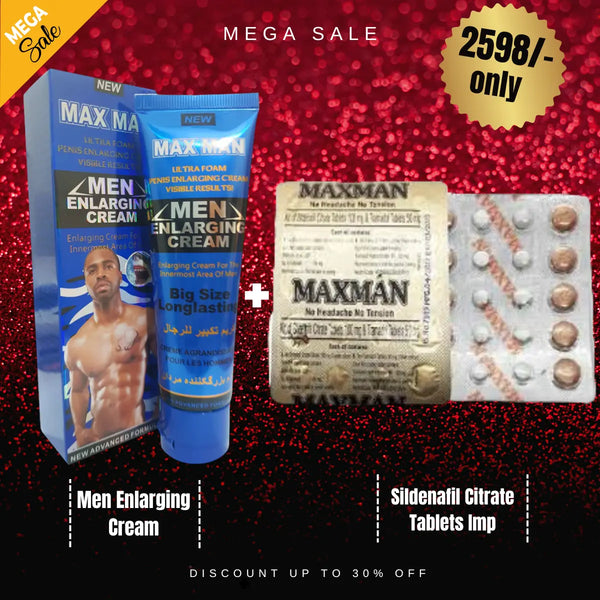 Pack Of 2 MaxMan Men Enlarging Cream 50 g (Blue) + Maxman Kit Of – Playful