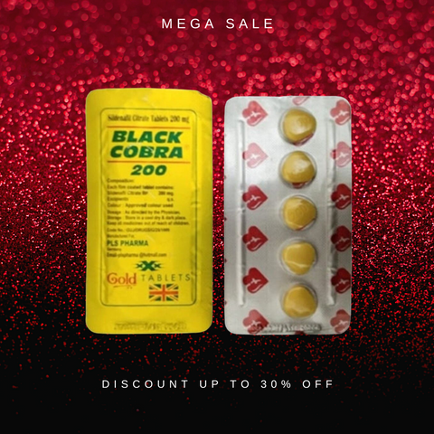 Black Cobra 200mg Sildenafil Citrate Tablet - 5 Playful