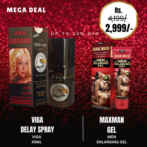 Viga 500000 Delay Spray + MAX MAN MEN ENLARGING GEL (RED) 50 ML NEW ADVANCED FORMULA Playful